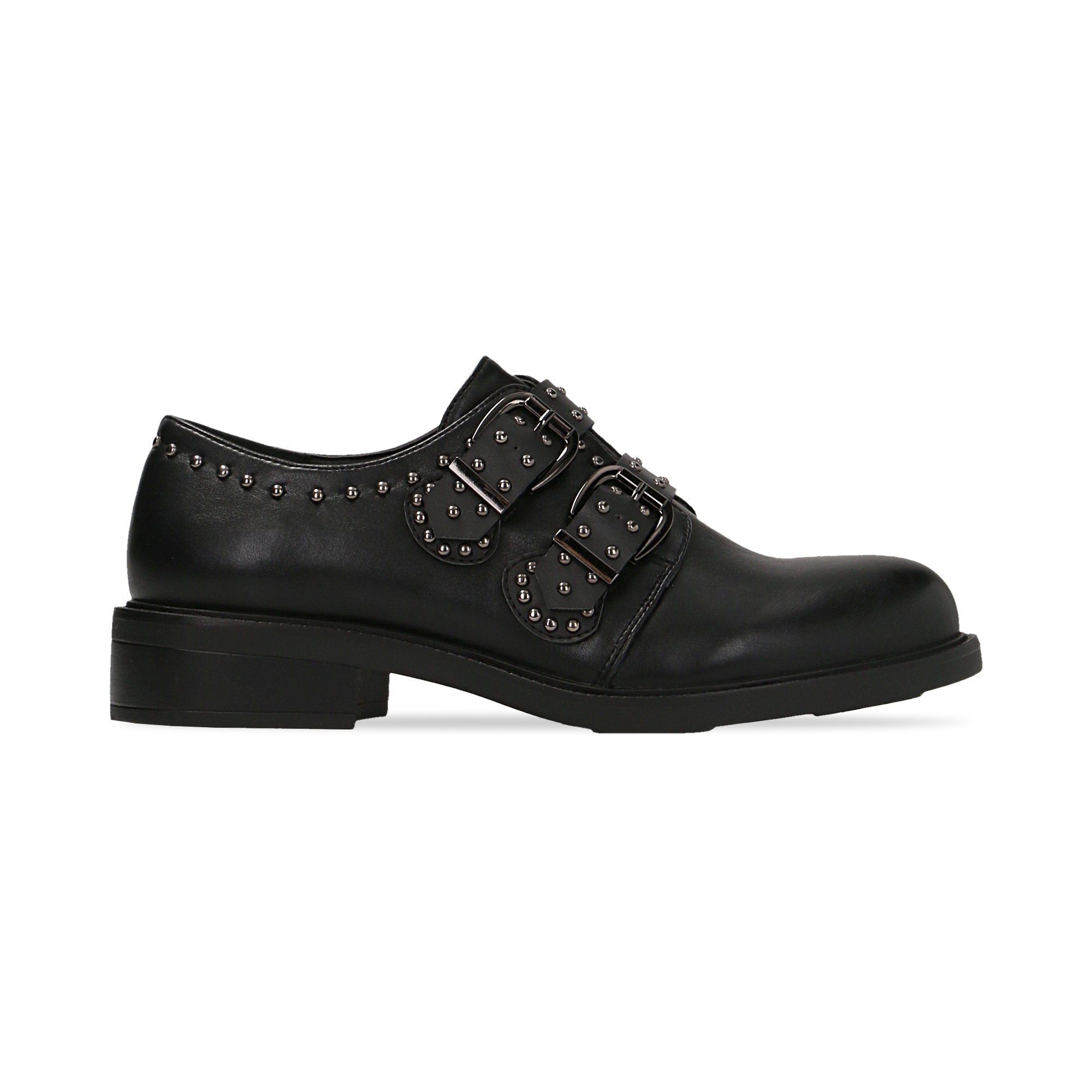Uomo Valentino Derby In Vitello Con Fibbia Vltn. Nero | Stringate E  Mocassini ~ SREEONE
