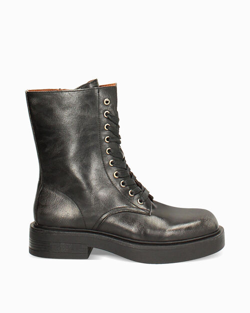 WOMEN SHOES BIKERS SYNTHETIC NERO, BLACK