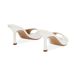Mules open toe donna bianche, tacco 8,5 cm, Primadonna, 254908801EPBIAN035, 004 preview