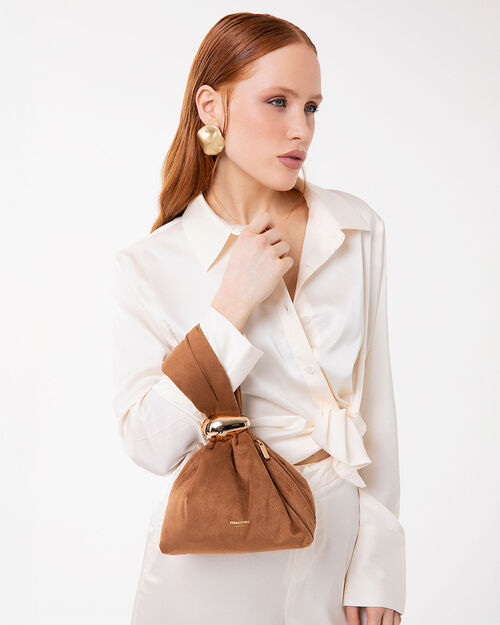 Mini bag cognac dallo stile sofisticato, COGNAC