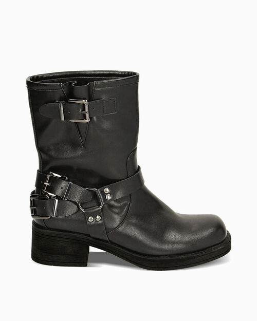 ZAPATOS BIKER SINTETICO NERO, BLACK