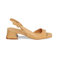 Sandali spuntati camel, tacco 4,2 cm, Primadonna, 232100681EPCAME039, 001 preview