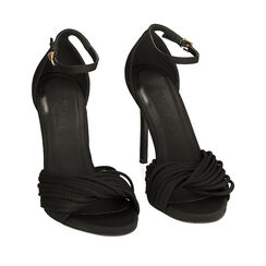 Sandales en lycra noir, talon 10,5 cm , 192131028LYNERO036, 002a