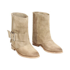 Stivaletti texani taupe in camoscio, tacco 3 cm, Primadonna, 23L600101CMTAUP036, 002 preview