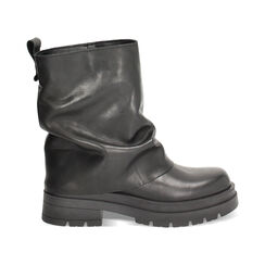 WOMEN SHOES BIKER LEATHER NERO, Primadonna, 24L699702PENERO037, 001 preview