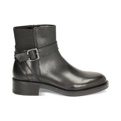 Tronchetto nero in pelle con fibietta, Primadonna, 24S212036PENERO037, 001 preview