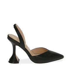 Slingback nere, tacco 10,5 cm , Primadonna, 172190572EPNERO036, 001a