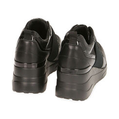 Slip-on nere, zeppa 6 cm , Primadonna, 202850939EPNERO035, 003 preview
