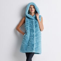 Cappotto smanicato celeste, Primadonna, 22B420543FUCELEM, 004 preview