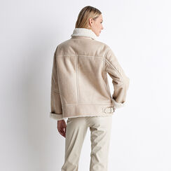 Giacca panna effetto fur, Primadonna, 228502314TSPANNM, 002 preview