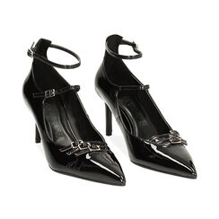 Décolleté nere in vernice, tacco 7 cm, Primadonna, 242156720VENERO037, 002 preview