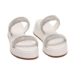 Ciabatte bianche, zeppa 5,5 cm, Primadonna, 214958616EPBIAN035, 002 preview