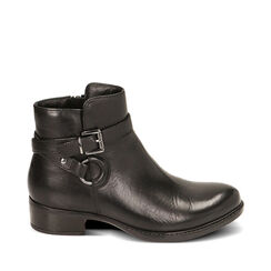 Stivaletti neri in pelle, Primadonna, 22L924022PENERO035, 001a