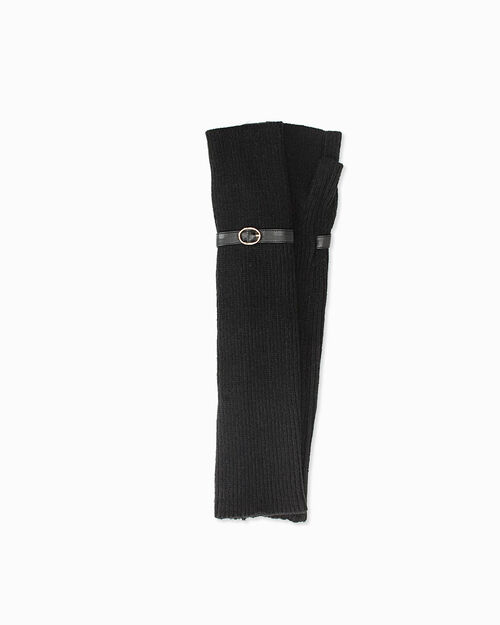 Mitaines noires en mati&egrave;re chaude, BLACK