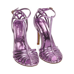 Sandali cage viola laminato, tacco 10 cm, Primadonna, 212174226LMVIOL035, 002 preview