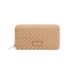 Portafoglio donna beige intrecciato, Primadonna, 255700503EIBEIGUNI, 001 preview