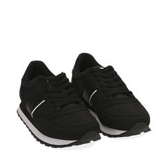 Sneakers nere in tessuto tecnico, Primadonna, 162619079TSNERO035, 002a