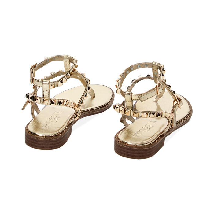 Sandales femme plates dorées 2025