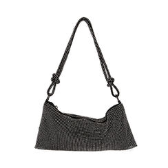 Mini-sac en filet noir avec strass, Special Price, 205124799MTNEROUNI, 001 preview