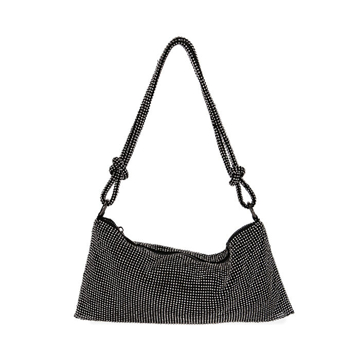 Mini bag nera rete strass, ULTIME OCCASIONI, 205124799MTNEROUNI