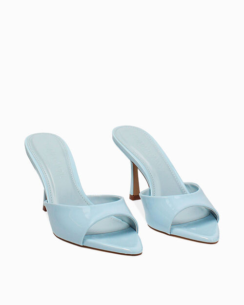 Mules in vernice celeste, LT BLUE