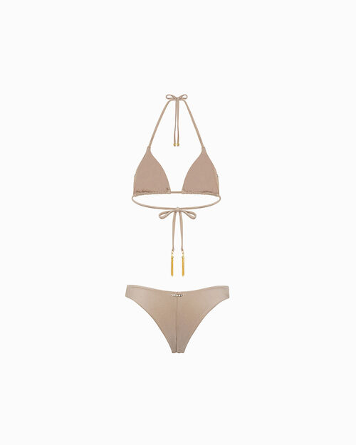 Bikini beige dal fascino sofisticato, BEIGE