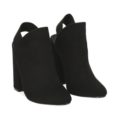 Mules nere in microfibra, tacco 11 cm , 