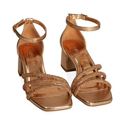 Sandali rosa oro, tacco 5 cm, Primadonna, 214924578LMRAOR035, 002 preview