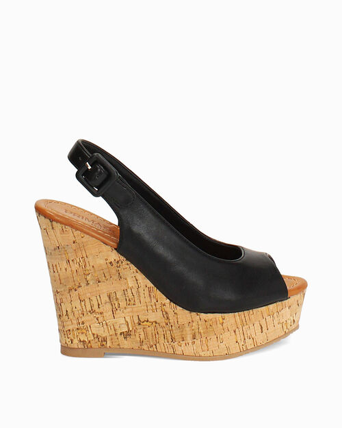Zeppe nere con tacco 11,2 cm, BLACK
