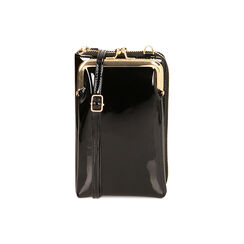 Mini-bag nera in vernice, Primadonna, 225105631VENEROUNI, 001 preview