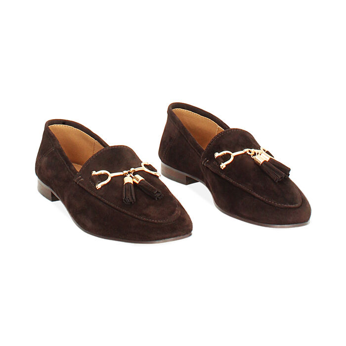 Mocasines de nobuk azul noche con suela de goma