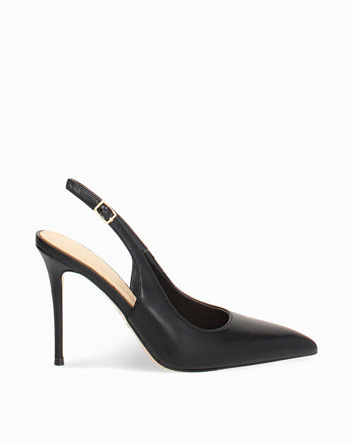 Zapatos de sal&oacute;n negros con tac&oacute;n de 10 cm, BLACK