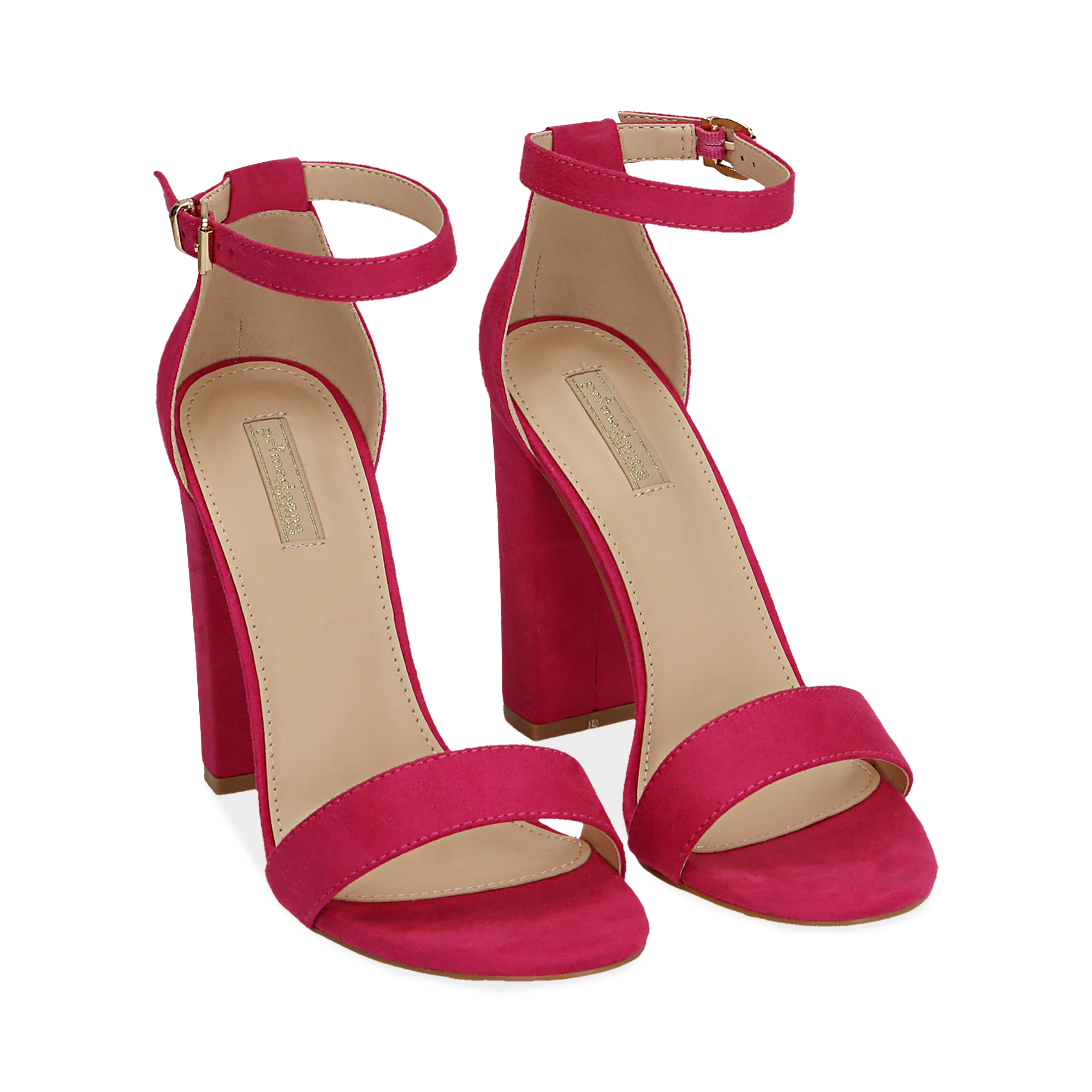 sandali fucsia tacco grosso
