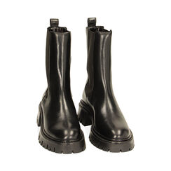 Stivaletti Chelsea neri in pelle, tacco 4,5 cm, Primadonna, 22N110001PENERO040, 002 preview