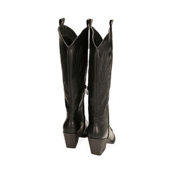 Stivali neri texani, tacco 8 cm, Primadonna, 213073127EPNERO035, 003 preview
