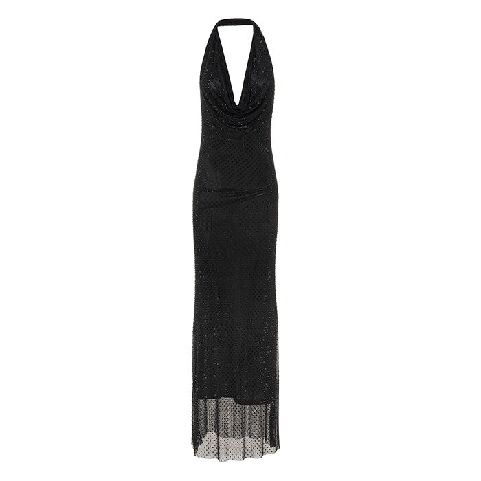 Vestido negro con pedrer&iacute;a, Primadonna, 27C925565TRNEROM