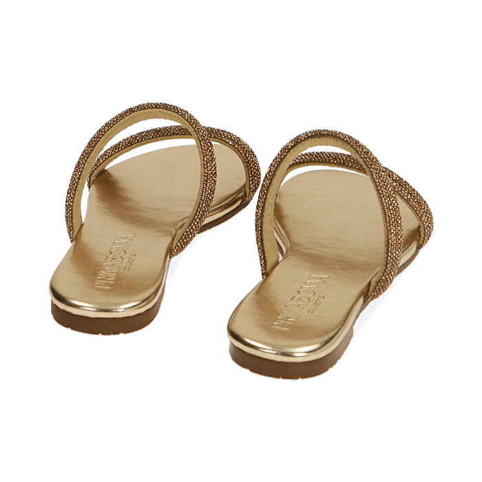 Sandali flat oro outlet