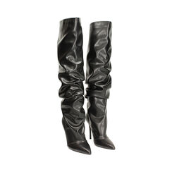 Stivali sopra il ginocchio neri con tacco a spillo 10 cm, Primadonna, 262104523EPNERO036, 003 preview