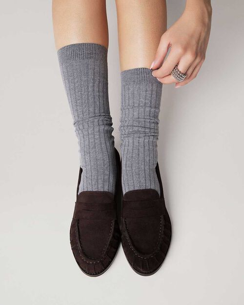 Mocassin marron fonc&eacute; &eacute;l&eacute;gant, DK BROWN