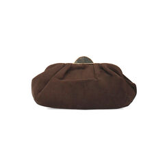 Clutch in microfibra testa di moro con chiusura color oro, Primadonna, 265126345MFMOROUNI, 004 preview