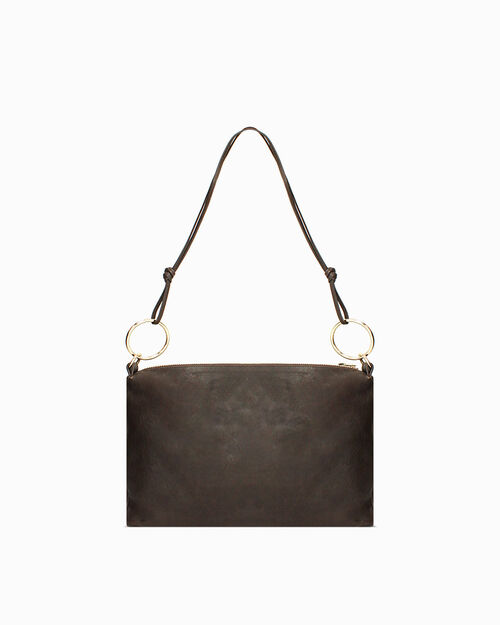 SACS SAC A MAIN PEAU MORO, DK BROWN