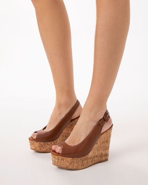 Zeppe marroni tacco 11,2 cm, BROWN