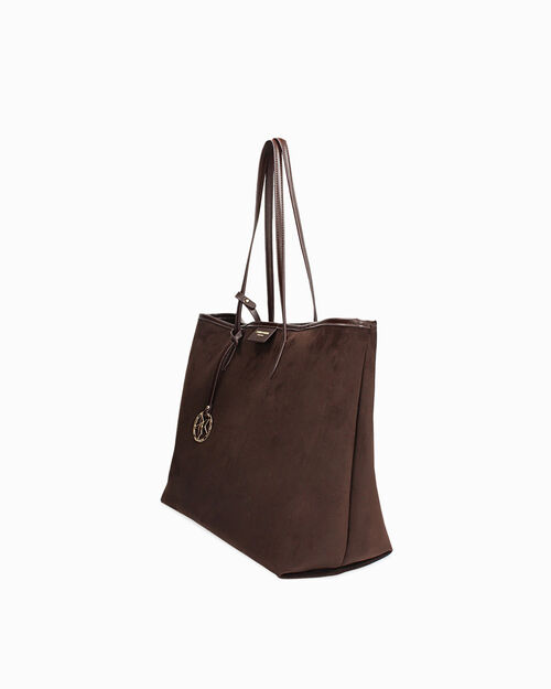 Borsa a spalla camel con ciondolo decorativo, DK BROWN