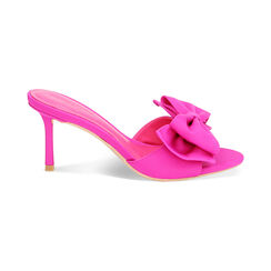 Mules Open Toe fucsia in lycra, tacco 7,5 cm, Primadonna, 234965902LYFUCS035, 001 preview