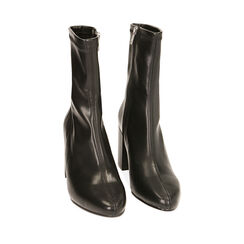 Botines negros, tacón 8,5 cm, Primadonna, 202711506EPNERO035, 002a