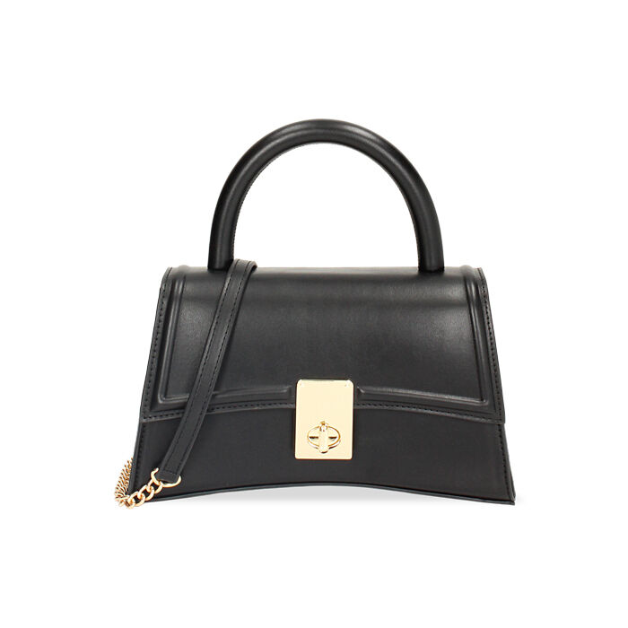 Mini bag nera a trapezio, Promozioni, 245125876EPNEROUNI