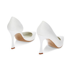Décolleté bianche, tacco 9,5 cm, Primadonna, 232102622EPBIAN037, 003 preview