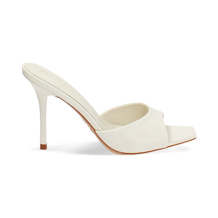 Mules open toe panna tacco 9,5 cm, Primadonna, 272159701VEPANN035