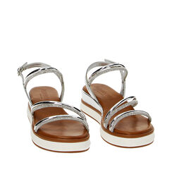 Zeppe donna argento a specchio con pietre, Primadonna, 254927286SRARGE035, 002a