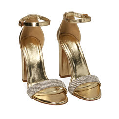 Sandales laminé or, talon 10,5 cm , Primadonna, 192760806LMOROG036, 002a